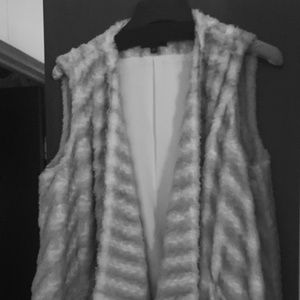 Cascading Sculpted Fur Vest